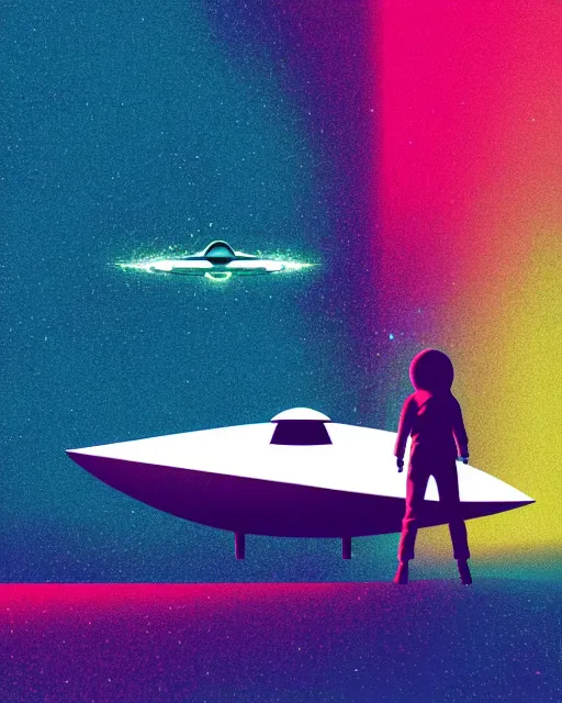 Prompt: strong jitter effects editorial illustration interior portrait of space ship with a young astronaut girl, colorful modern, mads berg, karolis strautniekas, christopher balaskas, fine texture, dynamic composition, detailed, matte print, dynamic perspective, halftone texture, muted color, lomography, risograph