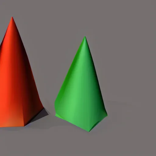 Image similar to 3 d illustration conical shape, with triangle