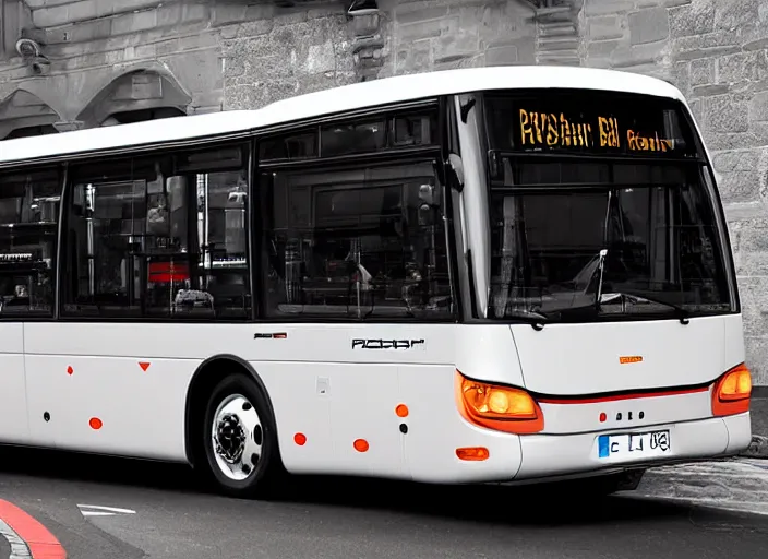 Prompt: a bus designed by Porsche