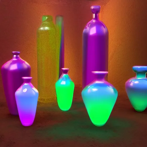 Prompt: colorful phosphorescent mana life glass, intrincate jade ornamentals, flask unreal engine hyperreallistic render 8k