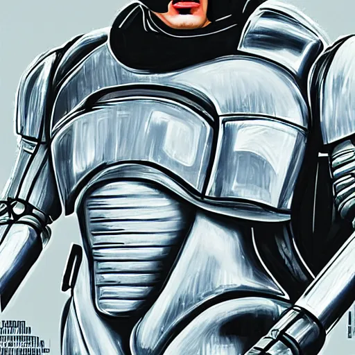 Prompt: a film poster of robocop with nicolas cage, realism, film grain