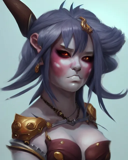 Prompt: character concept art of ssunbiki as a beautiful anime orc woman | | cute - fine - face, pretty face, realistic shaded perfect face, fine details by antilous chao, stanley artgerm lau, wlop, rossdraws, james jean, andrei riabovitchev, and sakimichan, tranding on artstation