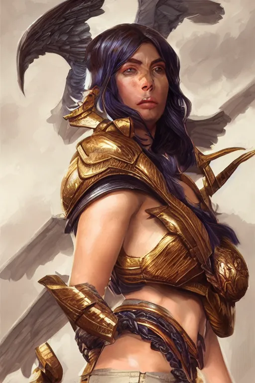 Image similar to amazon valkyrie athena, d & d, fantasy, portrait, highly detailed, headshot, digital painting, trending on artstation, concept art, sharp focus, illustration, art by artgerm and greg rutkowski and magali villeneuve