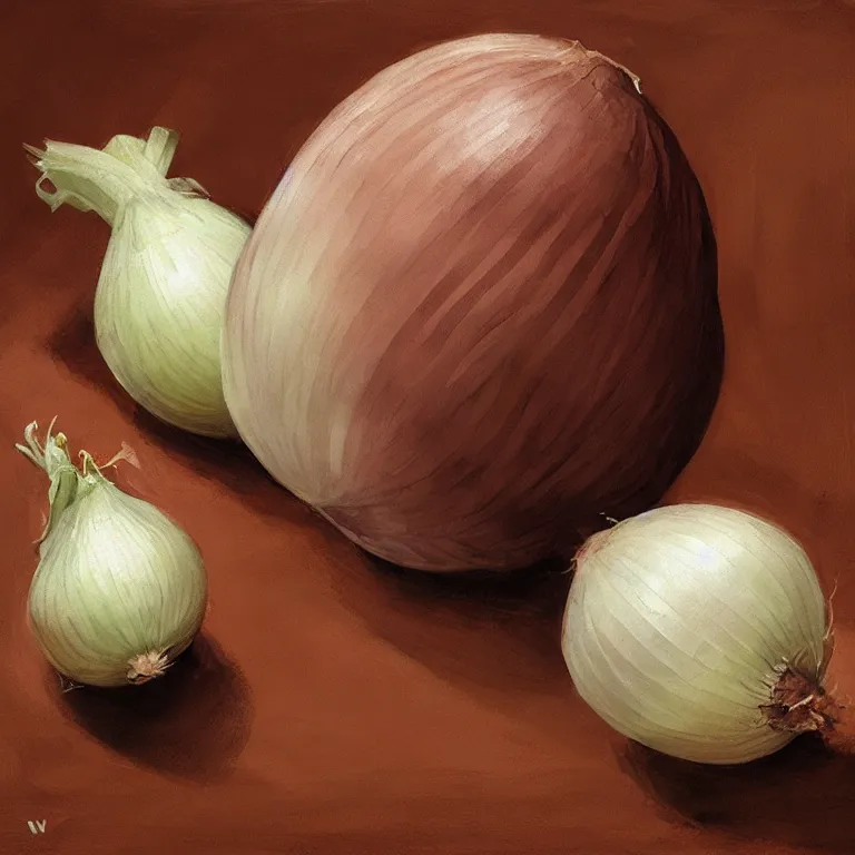 Prompt: onion by wayne barlow, 8 k, fantasy, dark