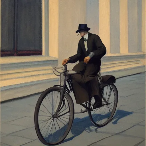 Prompt: cthulu riding a bike in paris. edward hopper. faithfully depicted, sharp focus, global illumination, radiant light, detailed and intricate environment, trending on artstation