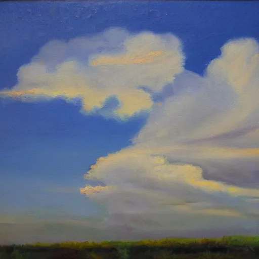 Image similar to clouds, oil painting