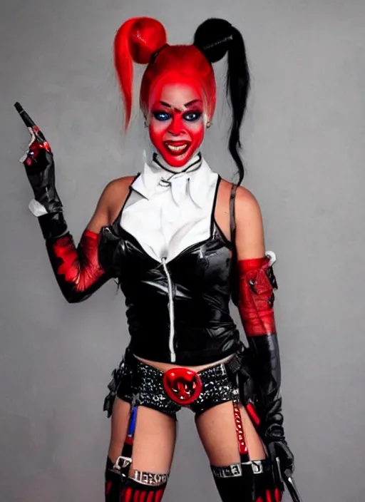 Prompt: black Harley Quinn