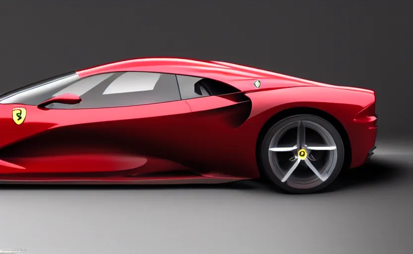 Image similar to “A 2050 Ferrari Concept, studio lighting, HYPER REALISTIC VFX SIMULATION, 8K”