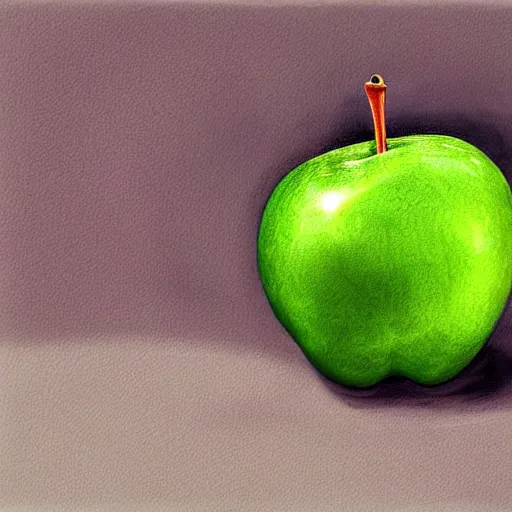 Image similar to frozen blue apple, highly detailed, digital painting