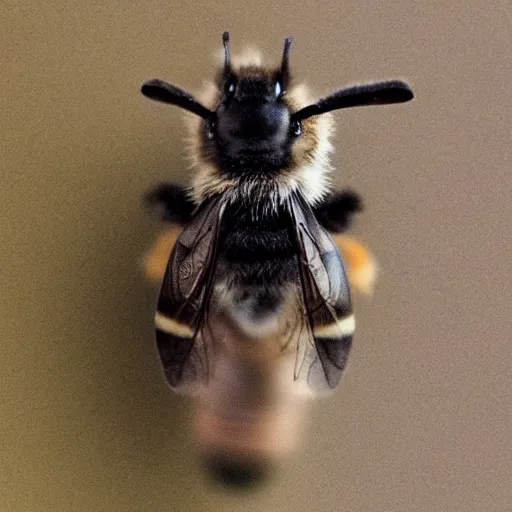 Image similar to photo of a bee that looks like a rabbit