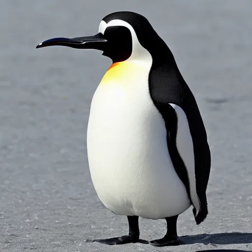 Prompt: linux tux but an orange pellican instead of the pinguin