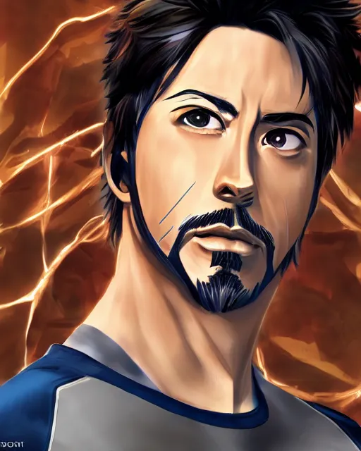 Anime portrait of Tony Stark in style of Abec, highly | Stable Diffusion |  OpenArt