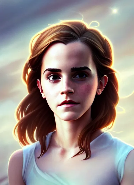 Prompt: cute emma watson, natural lighting, path traced, highly detailed, high quality, digital painting, by don bluth and ross tran and studio ghibli and alphonse mucha, artgerm