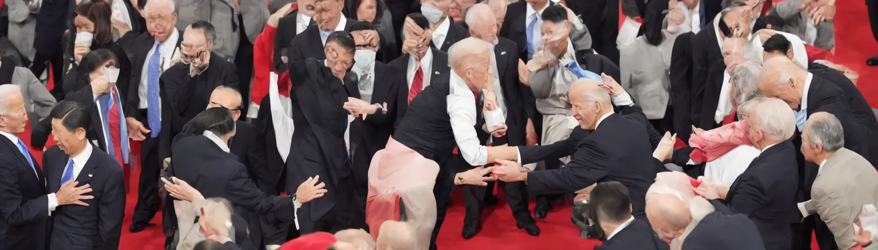 Prompt: Joe Biden caught going down on Xi Jinping, photorealistic, ultrarealistic photography, 8k
