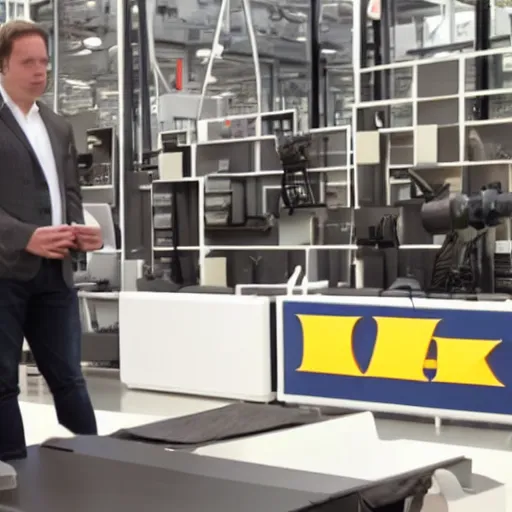 Prompt: a ceo make a movie for ikea