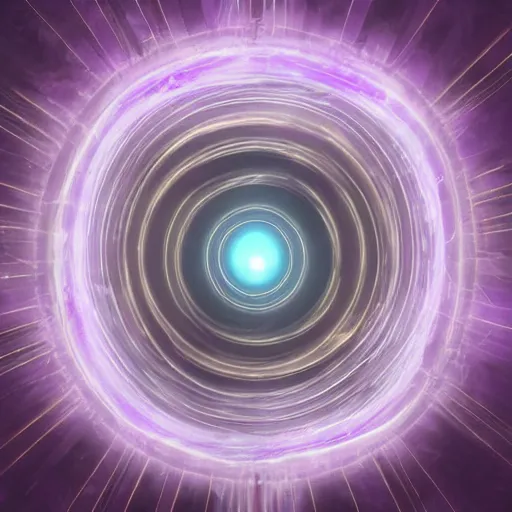 Image similar to digital illustion of a glowing purple energy ringed portal to heaven, deviantArt, artstation, artstation hq, hd, 4k resolution