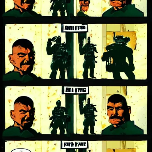 Prompt: Charles Bronson as Doomguy