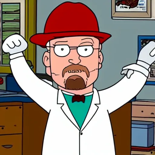 Image similar to Walter white in family guy