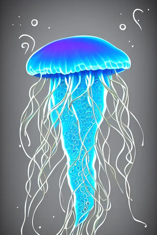 Crystal Jellyfish - GLOW sticker — Keri Newton Illustration