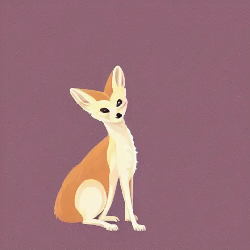 Prompt: fennec fox, clean cel shaded vector art. shutterstock. behance hd by lois van baarle, artgerm, helen huang, by makoto shinkai and ilya kuvshinov, rossdraws, illustration, palm trees