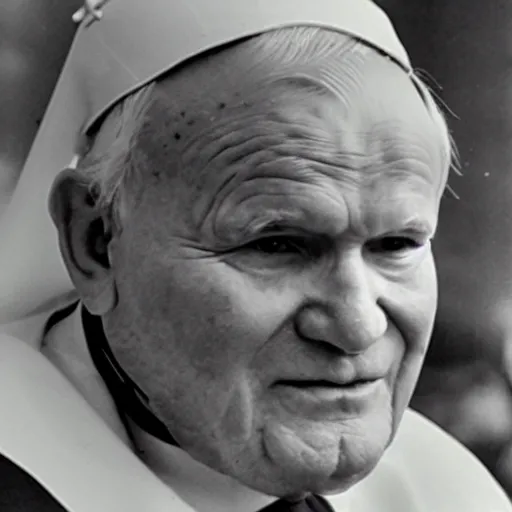 Prompt: John Paul II fumo