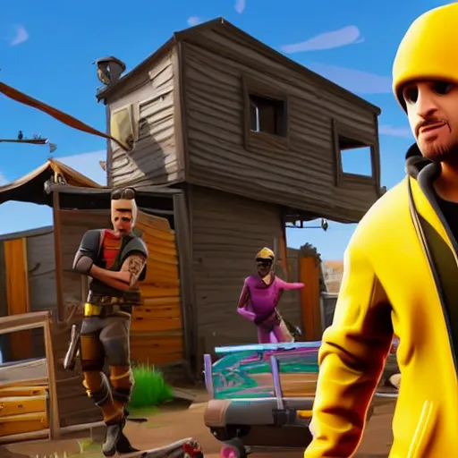 Prompt: jesse pinkman in fortnite