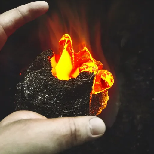 Image similar to You holding lava in cup, POV, hyperrealistic, detalied, high quality, photorealistic, photography, HD,