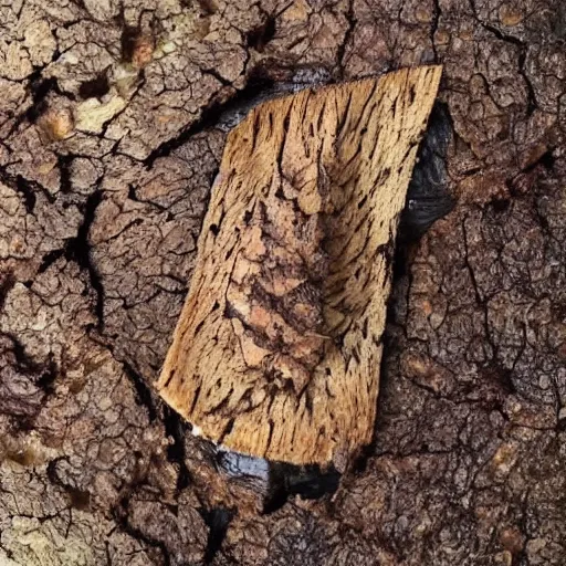 Image similar to A brownie that looks like a piece of wood. The shape is reminiscent of a pine tree, and the coloration is similar as well. It is covered with hair on its legs and torso, which makes it look like an animal in the forest. Its arms are thin but long, and have small hands and fingers. It carries an axe on its back, which makes it look like a lumberjack.