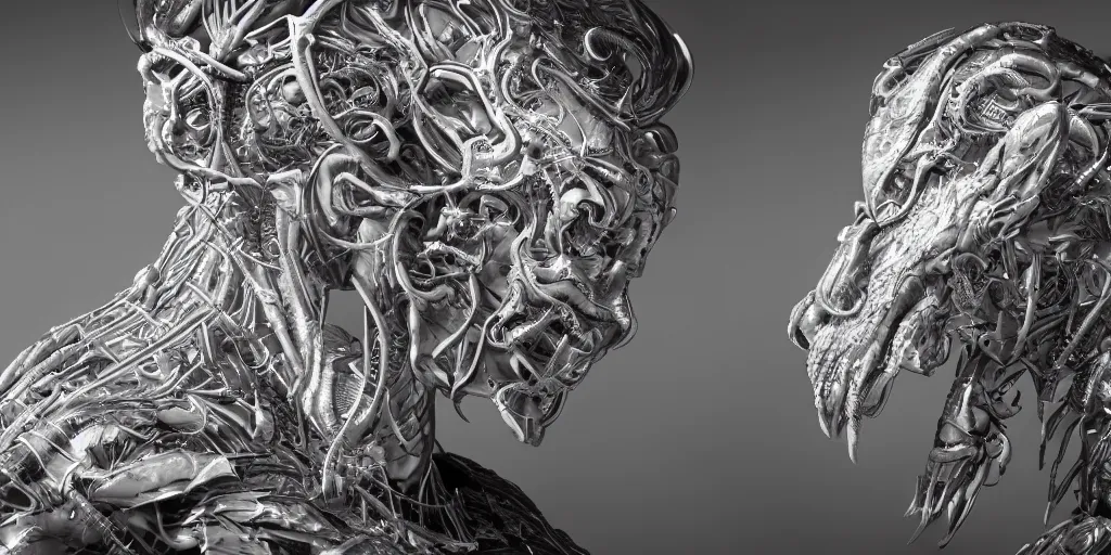 Image similar to hyper realistic photography of a stunningly beautiful cyborg male, intimately holding close, in the style of beth cavener, jin kagetsu,, and wlop, highly detailed, intricate filigree, symmetry, masterpiece, award winning, sharp focus, concept art, highkey lighting, ambient lighting, octane render, 8 k, artstation