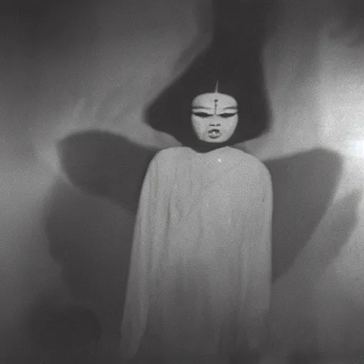 Prompt: A tikbalang, 16mm film, ethereal, horror