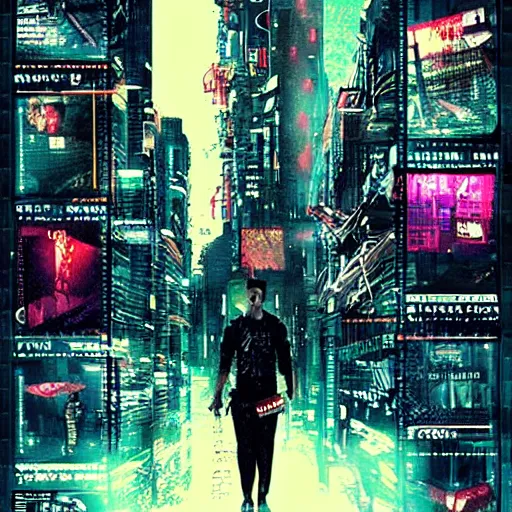 Image similar to david fincher's seven as cyberpunk