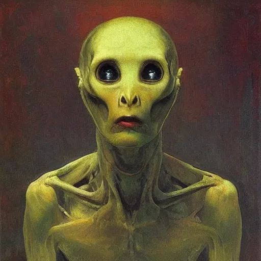 Image similar to alien by ilya repin