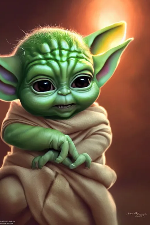 Prompt: Rahul Gandhi as baby yoda, baby yoda costume, Rahul Gandhi hairstyle, baby yoda body type, Rahul Gandhi Face, calm, cute, portrait, baby figure, highly detailed, digital painting, artstation, concept art, smooth, sharp focus, illustration, cinematic lighting, art by artgerm and greg rutkowski and alphonse mucha