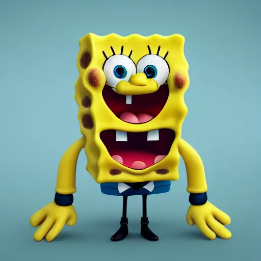 Image similar to spongebob trianglepants!!!!!, trending on artstation, cgsociety, 4 k, 8 k