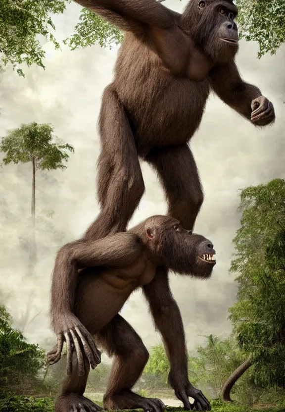 Image similar to gigantopithecus, giant prehistoric ape