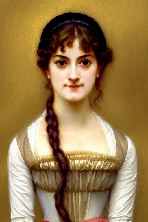 Image similar to jane austen, painting by rossetti bouguereau, detailed art, artstation