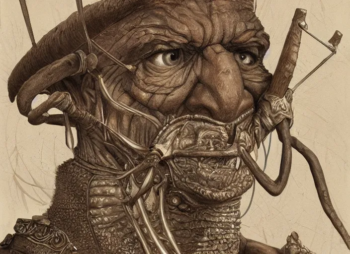 Image similar to a highly detailed morrowind portrait of a dentist, james gurney, james jean