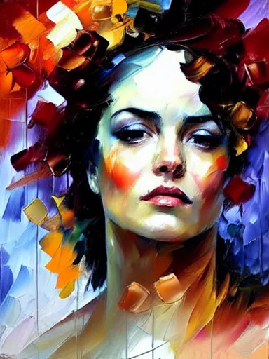 Image similar to neo - baroque portrait of a woman painted by henry asencio, leonid afremov, casey baugh, sandra chevrier, peter coulson