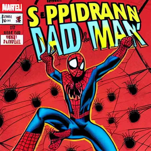 Image similar to spider man vs dead pool comic book cover