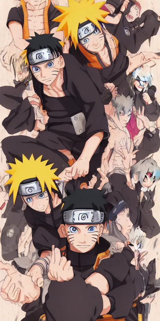 ArtStation - Anime NARUTO - Team 7 - fanart