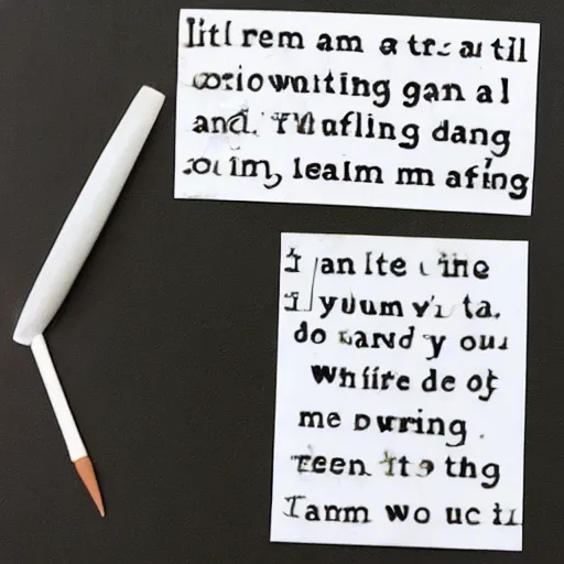 Prompt: written text of the words'i am trying to spell and failing'on a 3 x 5 inch index card