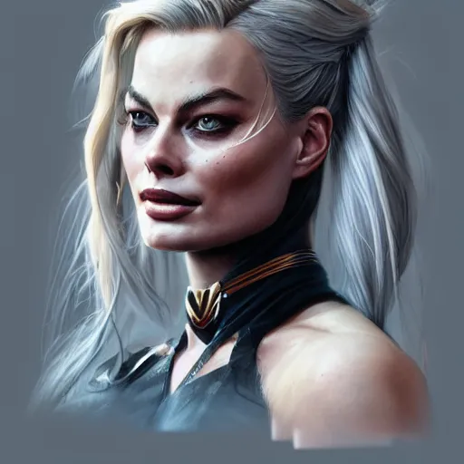 Image similar to a portrait of margot robbie as a dead or alive fighting game character, urban motifs, intricate, elegant, highly detailed, digital painting, trending on artstation, concept art, smooth sharp focus, illustration, art by artgerm and greg rutkowski