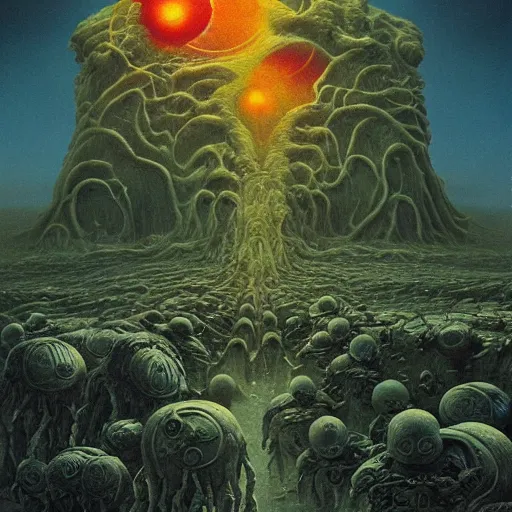 Image similar to The cosmic horrors in Star Wars, by Zdzisław Beksiński and HP Lovecraft, cinematic, 4k