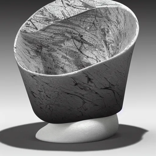 Image similar to a marble sculpture of leaf textured coffee cup by Zaha Hadid , 3d architecture, masterpiece
