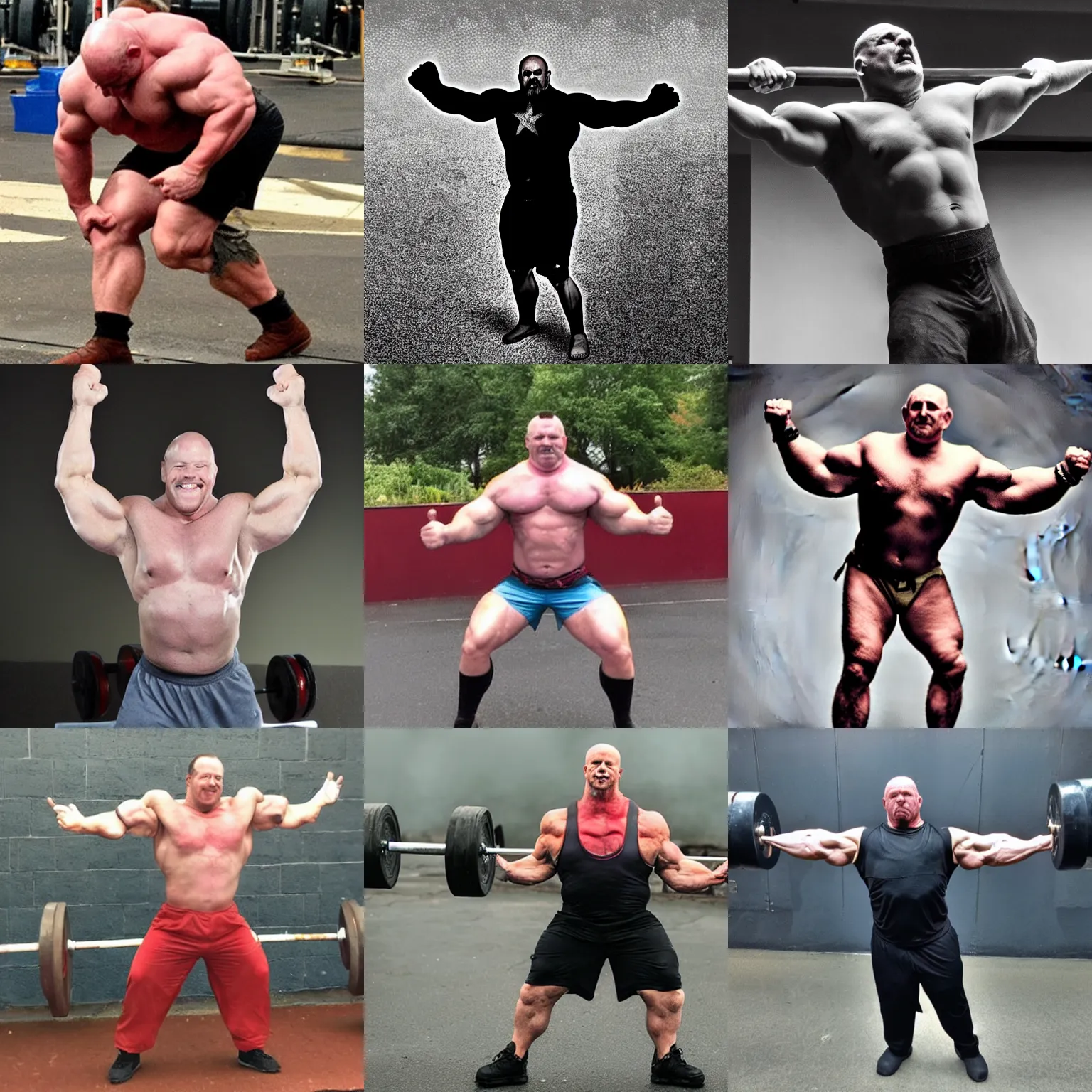 Prompt: strongman with four arms