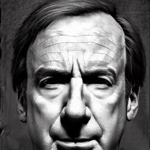 Image similar to a low resolution messy colorized mugshot of saul goodman, grainy, messy, grunged up, low resolution, low quality, realistic, hyperrealistic, 8 k resolution, hd quality, detailed, very detailed, highly detailed, intricate details, trending on artstation, colored, colorized, really realistic, very realistic, real, real life, real world