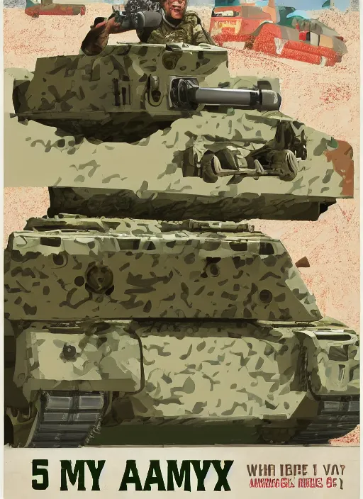 Image similar to army tank poster