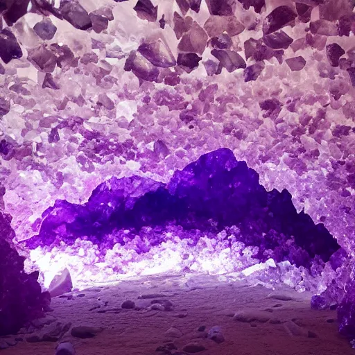 Image similar to photo inside an amethyst cave