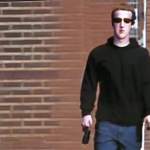 Prompt: A screenshot of Mark Zuckerberg in the Matrix