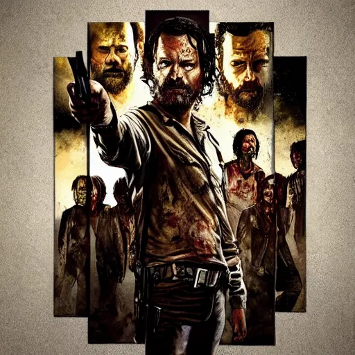 Image similar to The Walking dead 4k oil painting